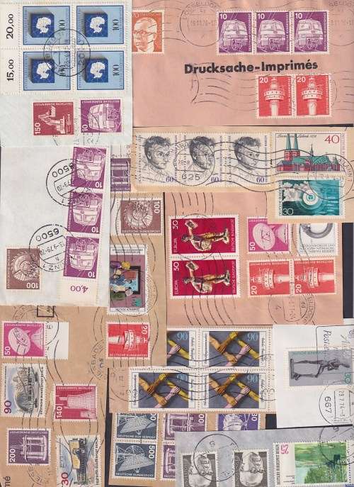 GERMANY - a few hundred used stamps, good value lot (6 scans)